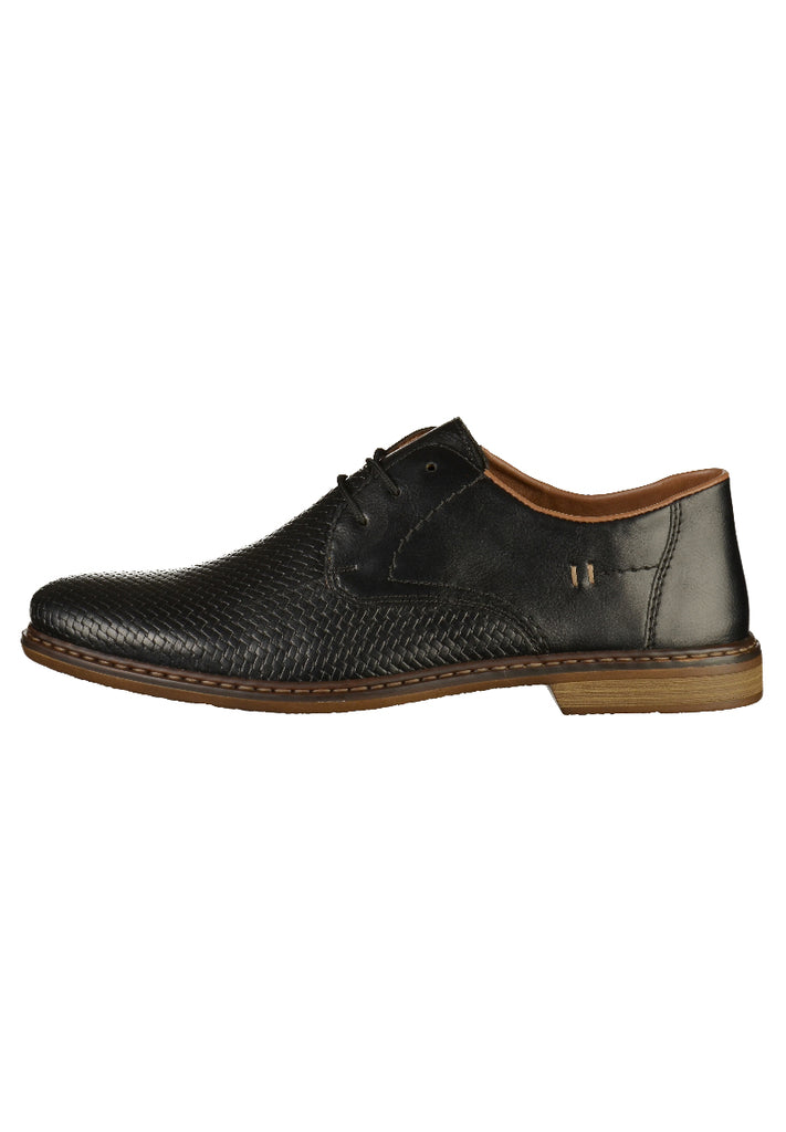 Rieker Halbschuhe Lederimitat Schwarz - surf4shoes