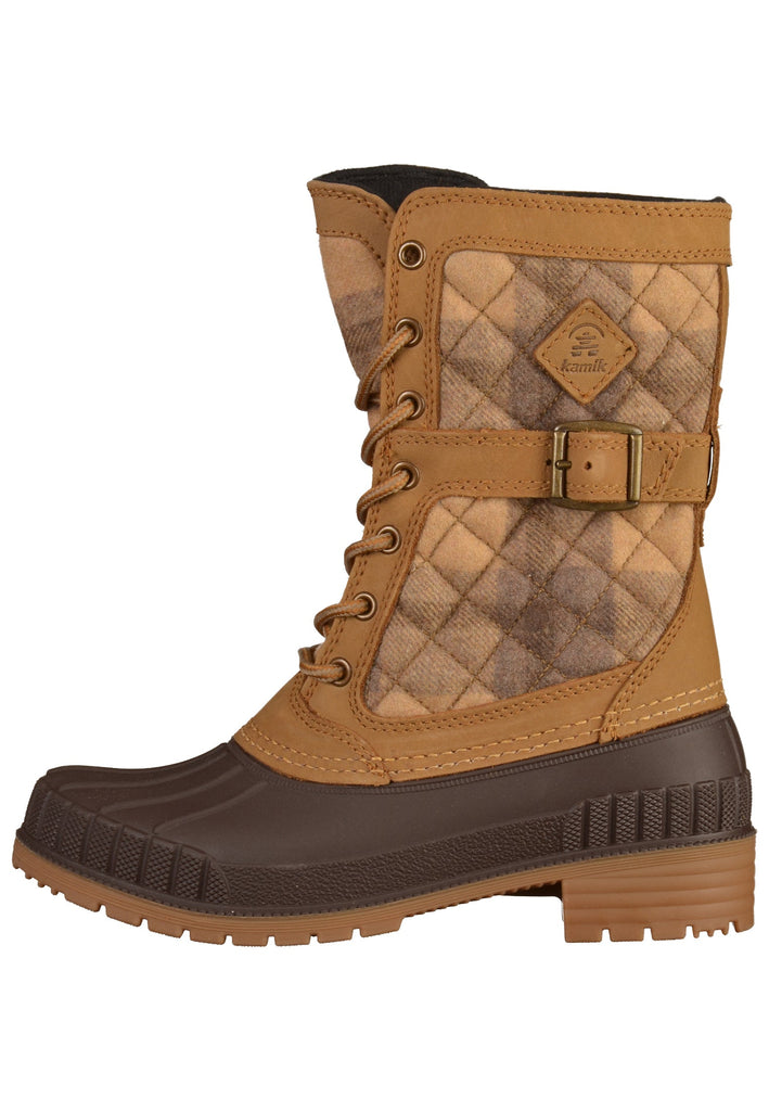 Kamik Stiefel Lederimitat Braun - surf4shoes