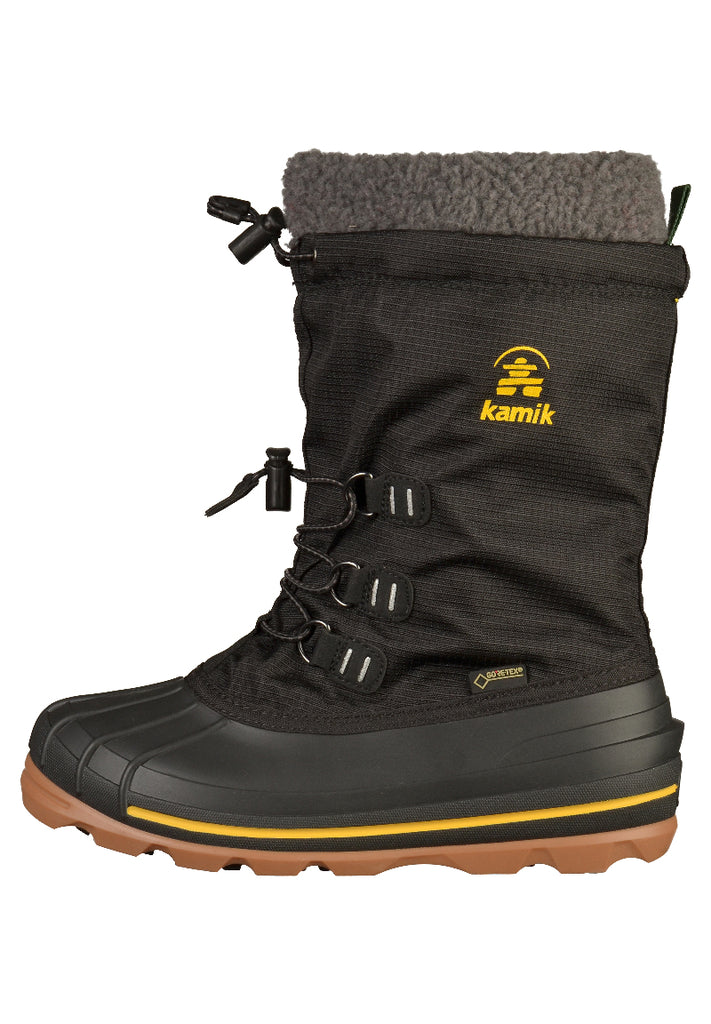 Kamik Stiefel Lederimitat/Mesh Schwarz - surf4shoes