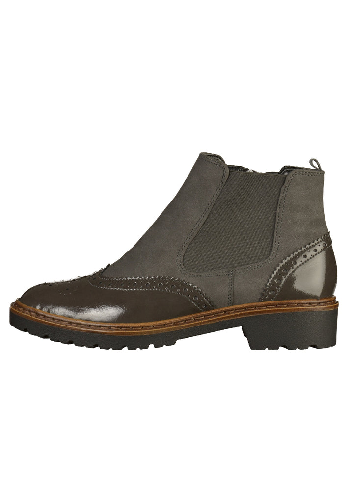 Jenny Stiefelette Lederimitat Grau - surf4shoes