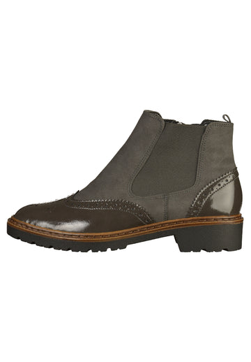 Jenny Stiefelette Lederimitat Grau - surf4shoes