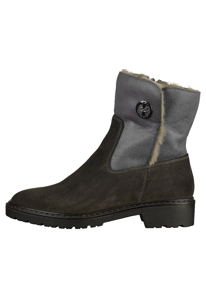 Jenny Stiefelette Veloursleder Fumo/Graphit - surf4shoes