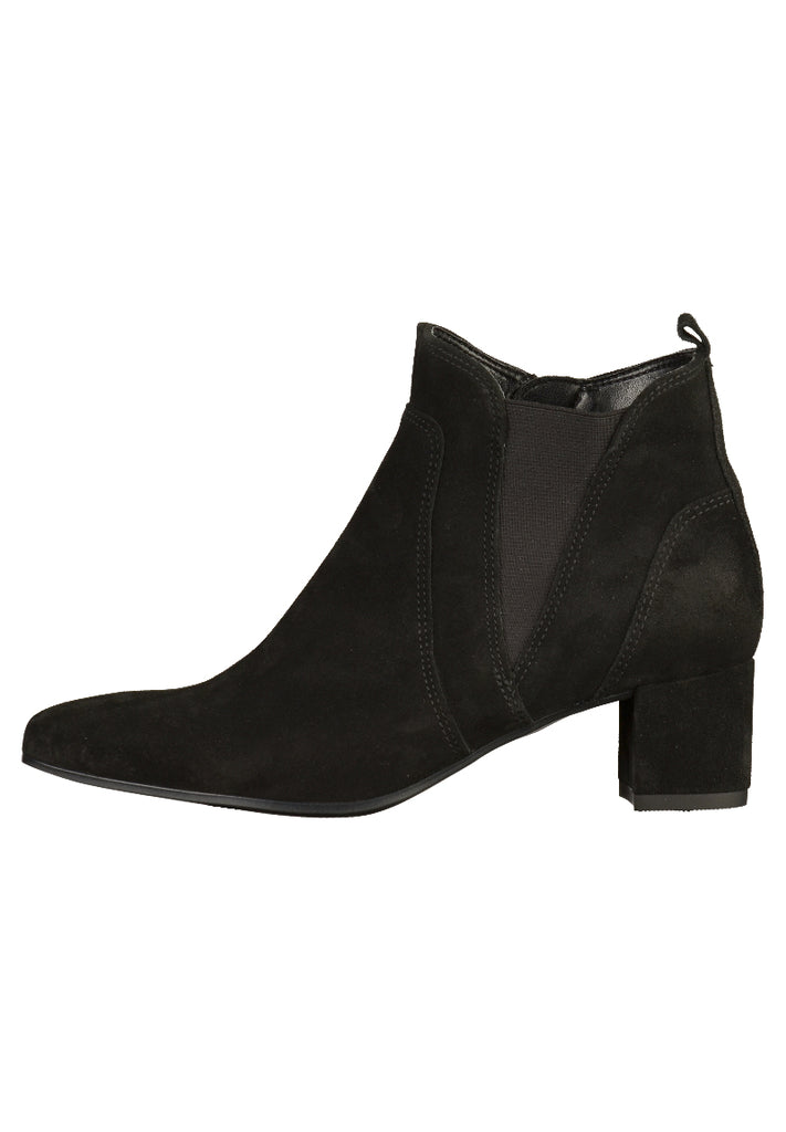 Jenny Stiefelette Veloursleder Schwarz - surf4shoes