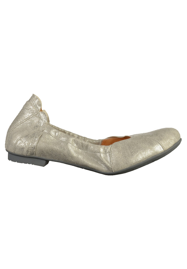 Think! Ballerinas Leder Silber - surf4shoes