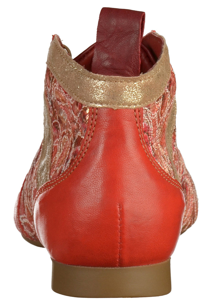 Think! Halbschuhe Leder/Textil Rot - surf4shoes