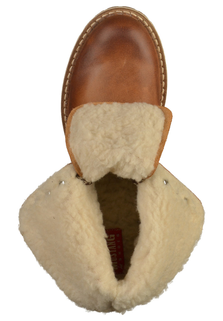 Mustang Stiefelette Leder Cognac - surf4shoes