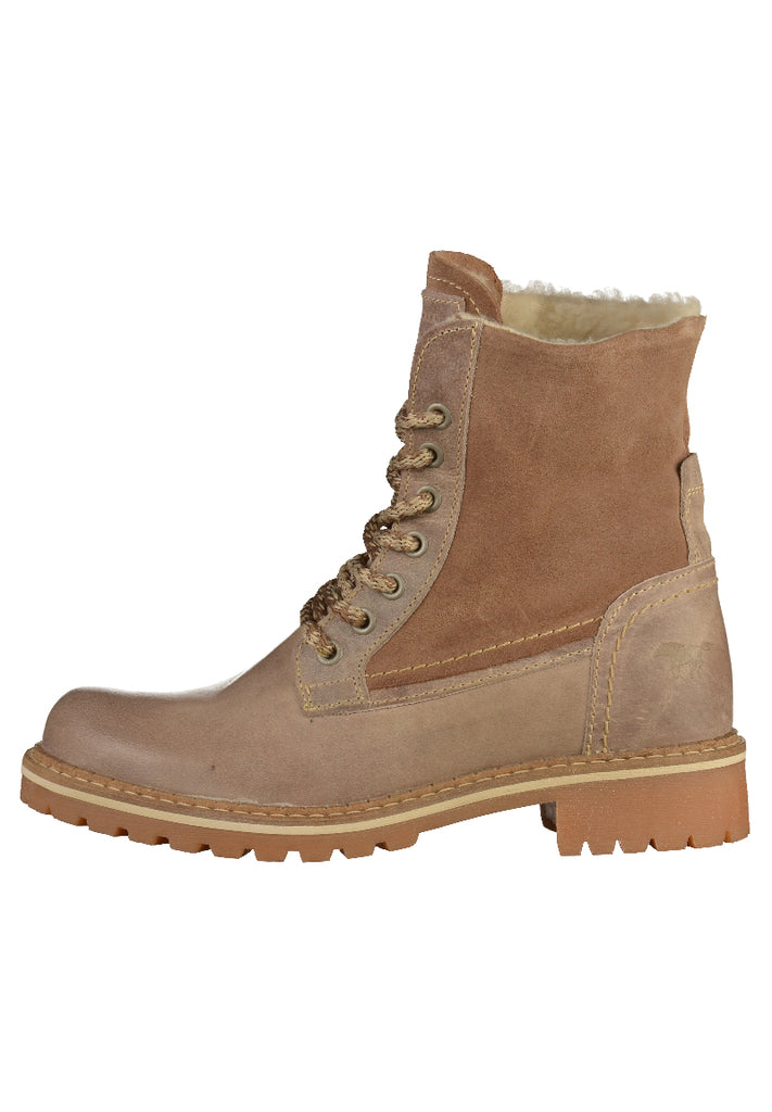 Mustang Stiefelette Leder Taupe - surf4shoes