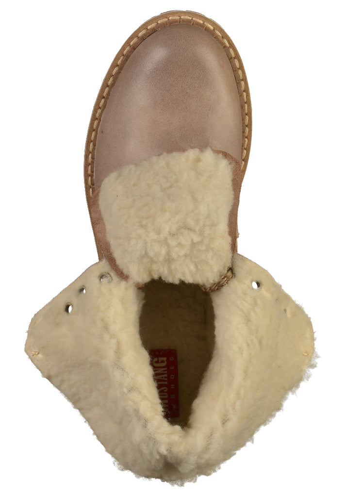 Mustang Stiefelette Leder Taupe - surf4shoes