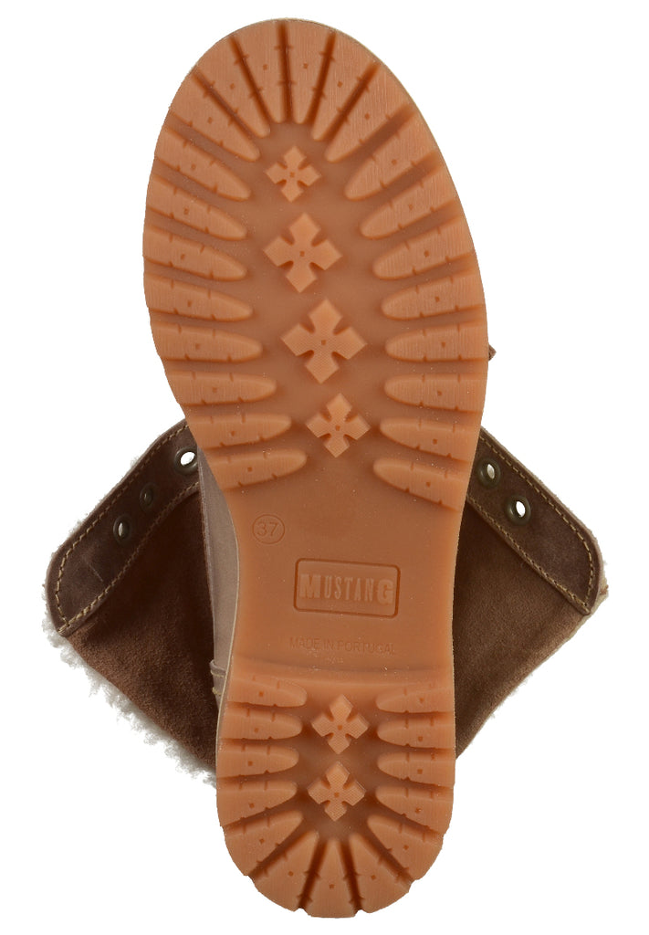 Mustang Stiefelette Leder Taupe - surf4shoes