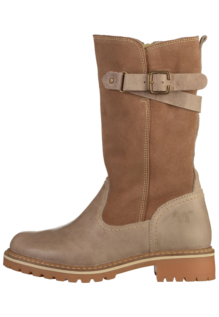 Mustang Stiefel Leder Beige - surf4shoes