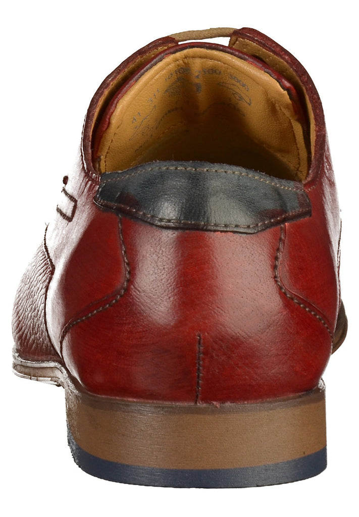 Bugatti Businessschuhe Glattleder Rot - surf4shoes