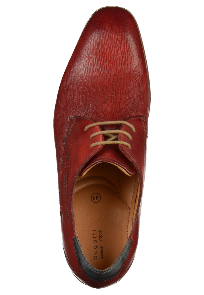 Bugatti Businessschuhe Glattleder Rot - surf4shoes