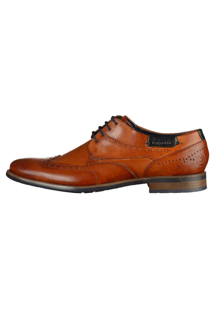 Bugatti Businessschuhe Glattleder Cognac - surf4shoes