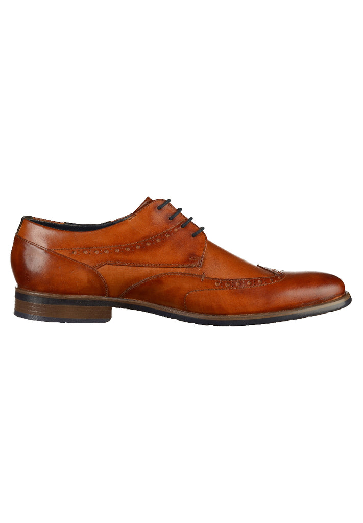 Bugatti Businessschuhe Glattleder Cognac - surf4shoes