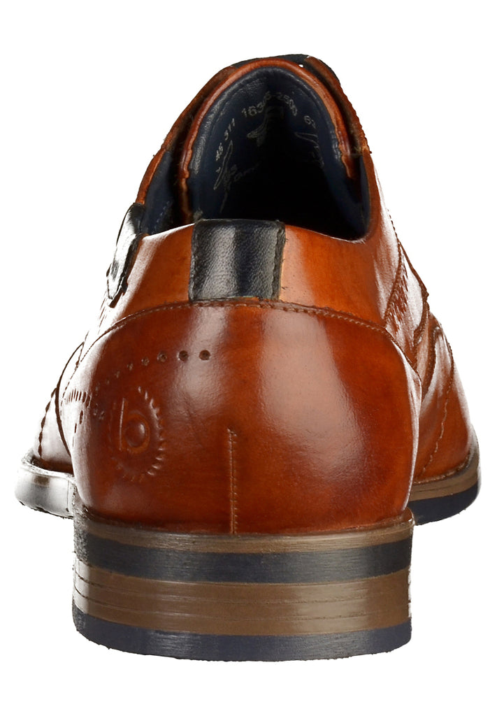 Bugatti Businessschuhe Glattleder Cognac - surf4shoes