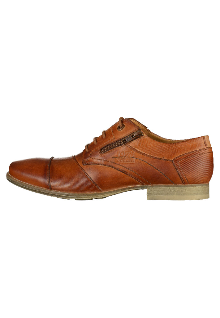 Bugatti Businessschuhe Glattleder Cognac - surf4shoes