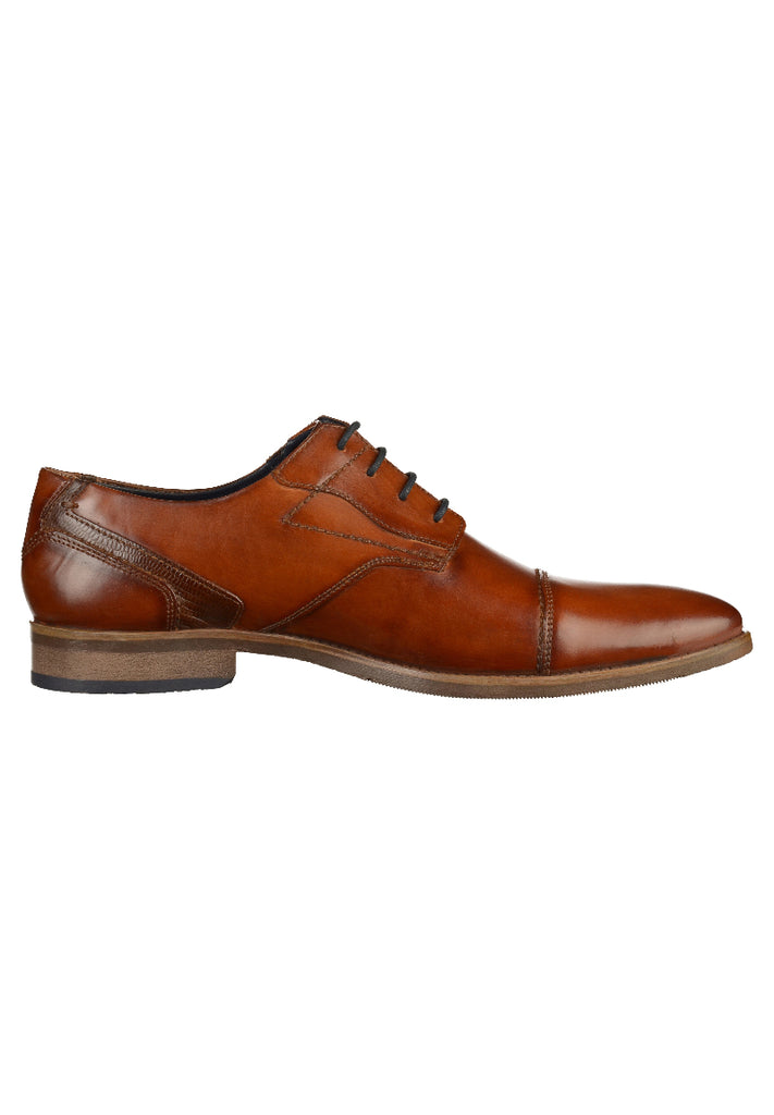 Bugatti Businessschuhe Glattleder Cognac - surf4shoes