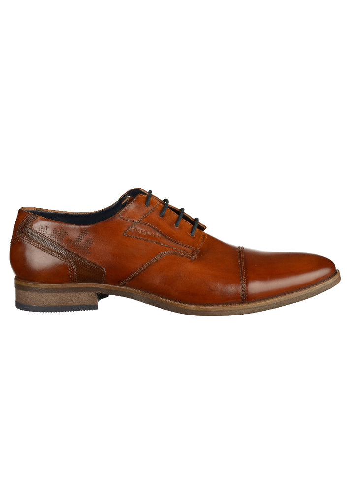 Bugatti Businessschuhe Glattleder Cognac - surf4shoes