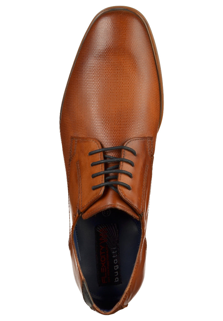Bugatti Businessschuhe Glattleder Cognac - surf4shoes