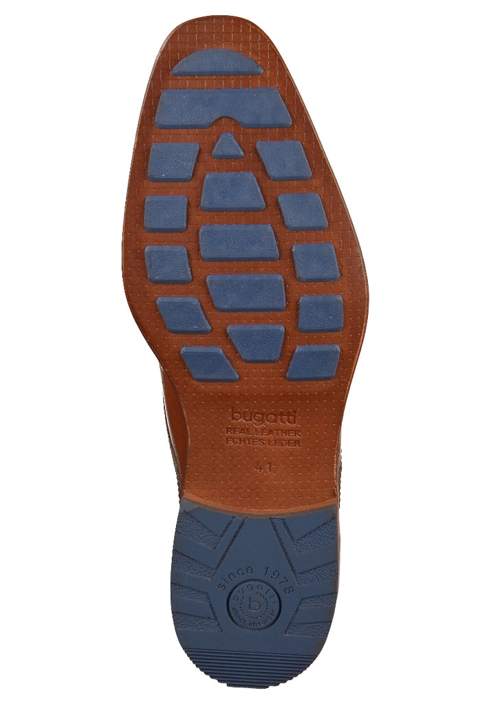 Bugatti Businessschuhe Glattleder Cognac - surf4shoes