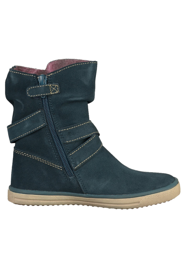 Lurchi Stiefelette Veloursleder Blau - surf4shoes