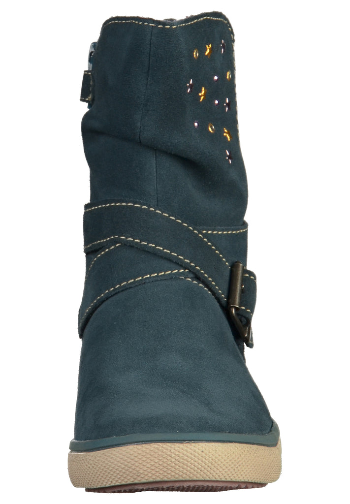 Lurchi Stiefelette Veloursleder Blau - surf4shoes