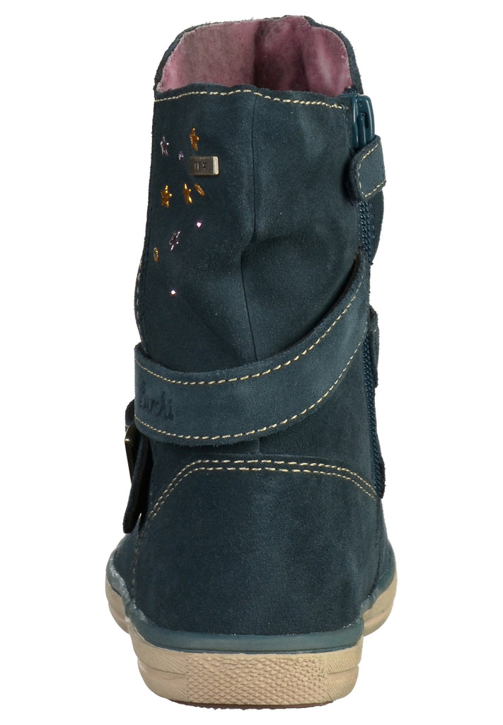 Lurchi Stiefelette Veloursleder Blau - surf4shoes