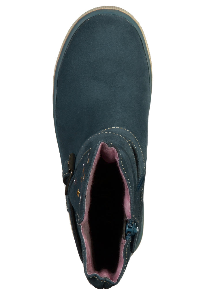 Lurchi Stiefelette Veloursleder Blau - surf4shoes