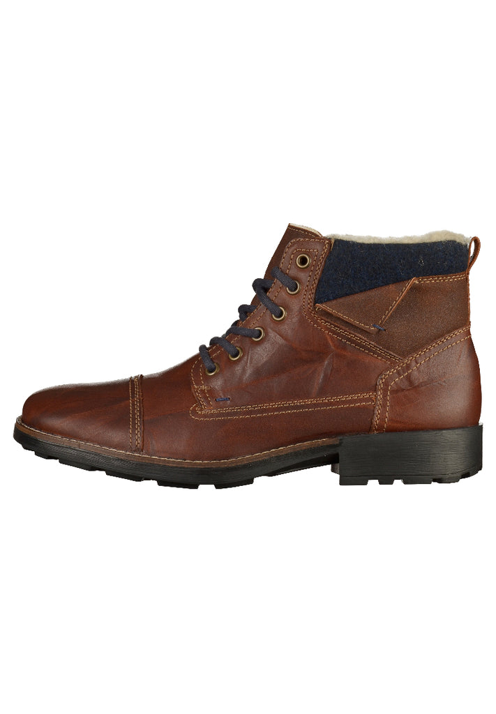 Rieker Stiefelette Glattleder Braun - surf4shoes