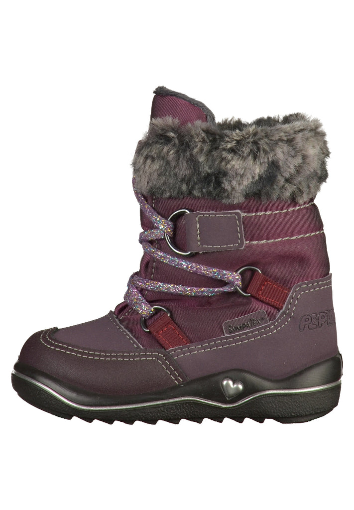 Pepino Stiefelette Lederimitat/Textil Violett - surf4shoes