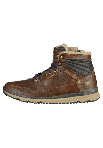 Mustang Stiefelette Lederimitat Dunkelbraun - surf4shoes