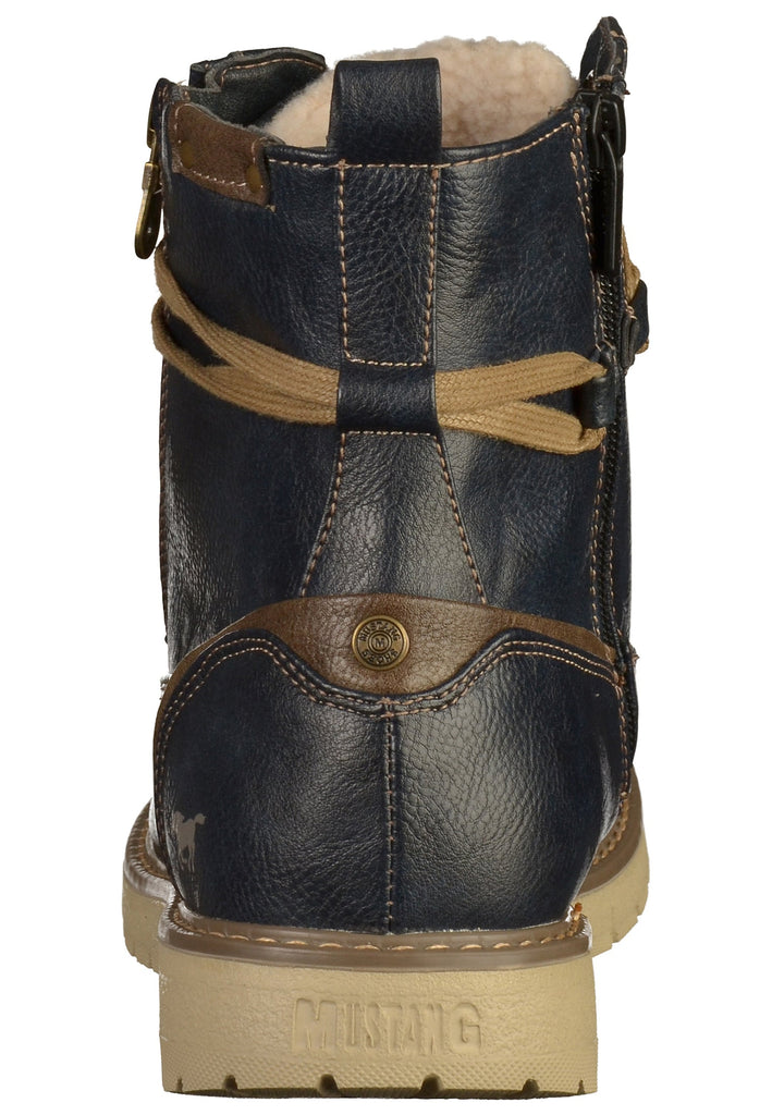Mustang Stiefelette Lederimitat Navy - surf4shoes