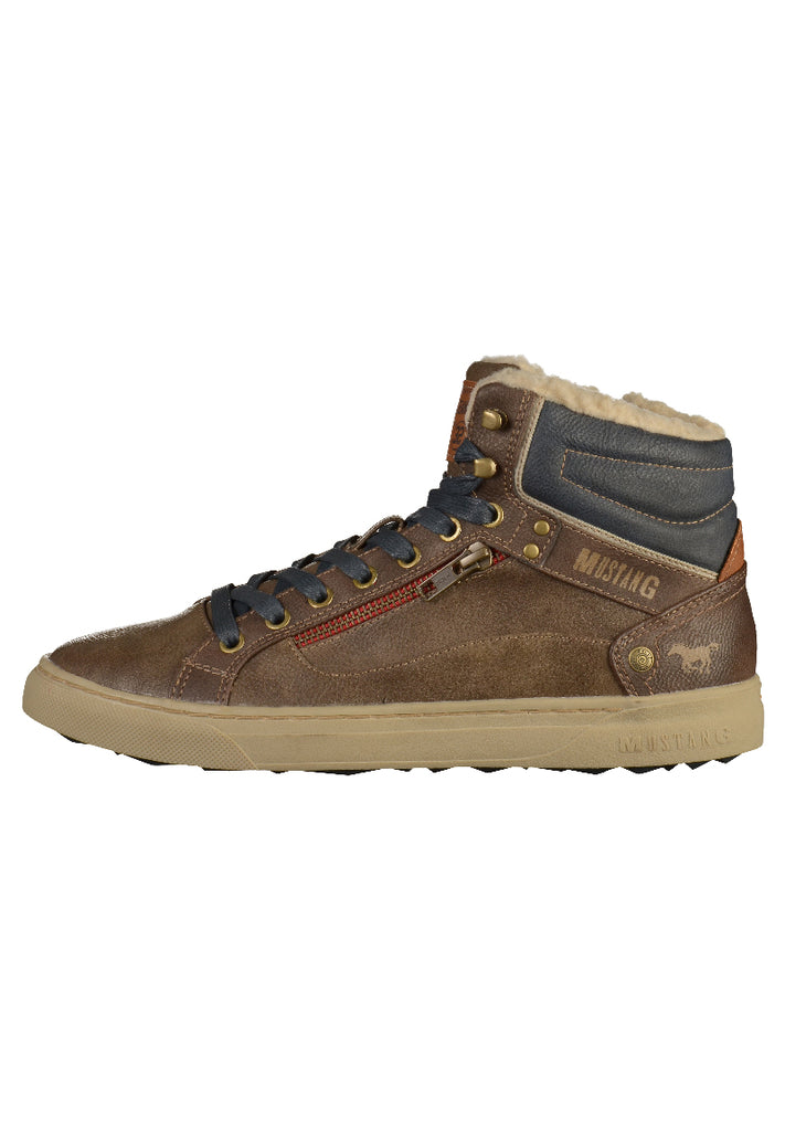 Mustang Sneaker Lederimitat Braun - surf4shoes