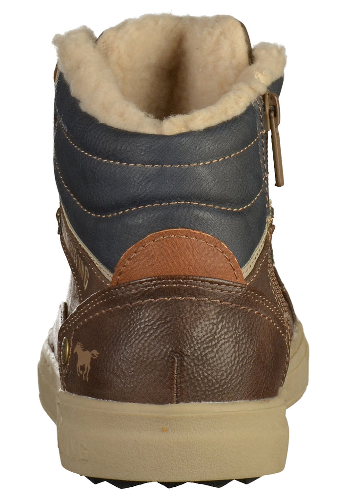 Mustang Sneaker Lederimitat Braun - surf4shoes