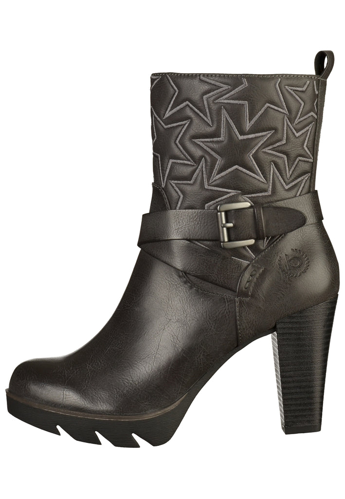 Bugatti Stiefelette Nappaleder Dunkelgrau - surf4shoes