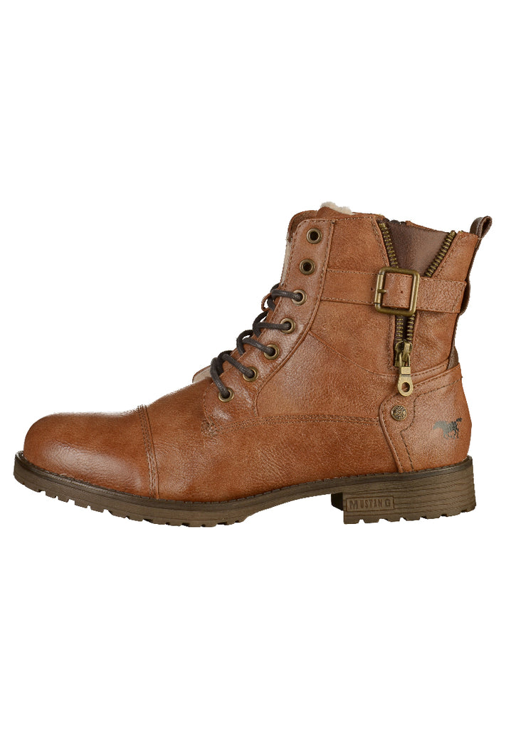 Mustang Stiefelette Lederimitat Braun - surf4shoes