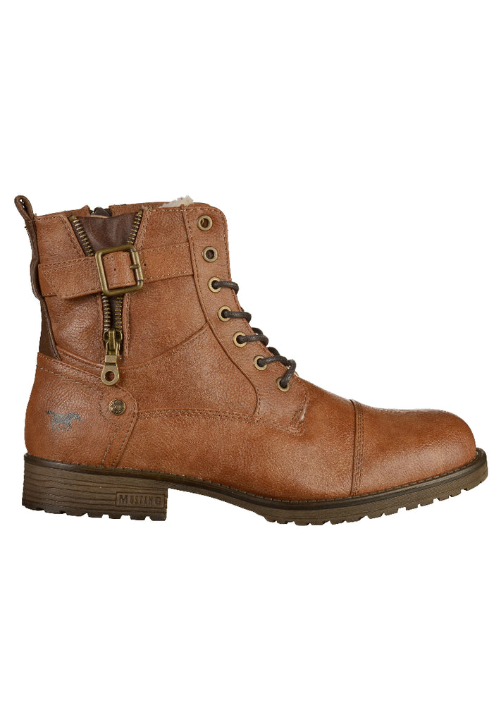 Mustang Stiefelette Lederimitat Braun - surf4shoes