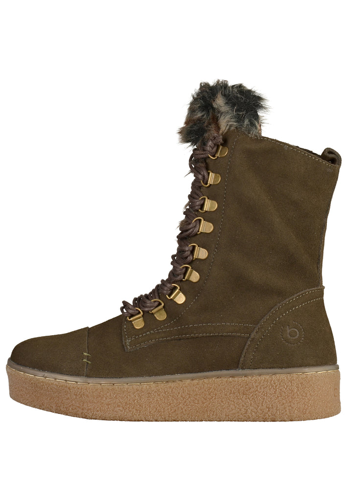 Bugatti Stiefelette Veloursleder Dunkelgrün - surf4shoes