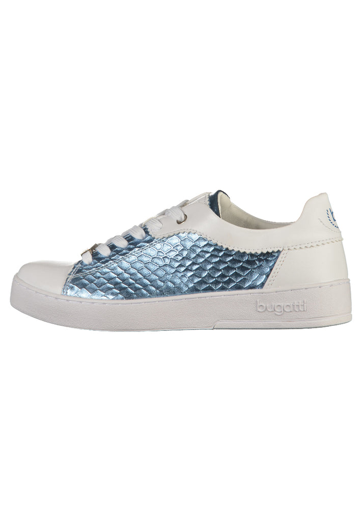 Bugatti Sneaker Lederimitat Weiß/Blau - surf4shoes