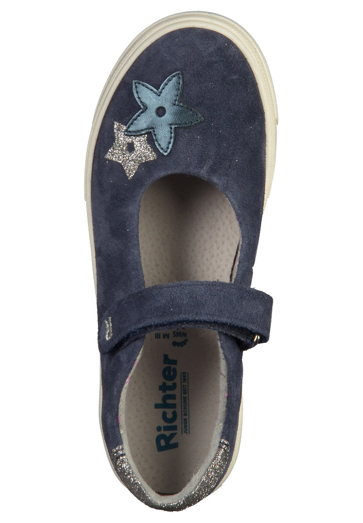 Richter Ballerinas Veloursleder Dunkelblau - surf4shoes