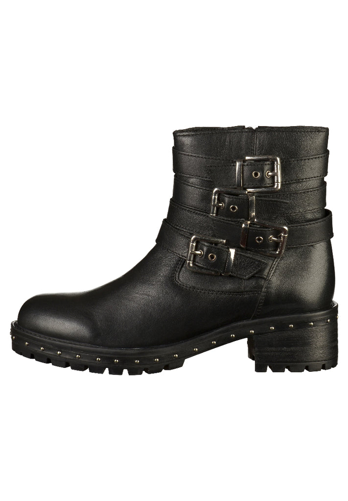 Bronx Stiefelette Leder Schwarz/Silber - surf4shoes