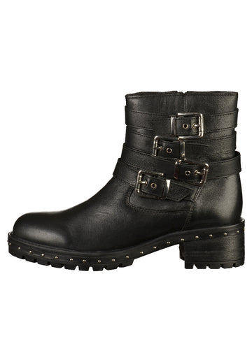 Bronx Stiefelette Leder Schwarz/Silber - surf4shoes