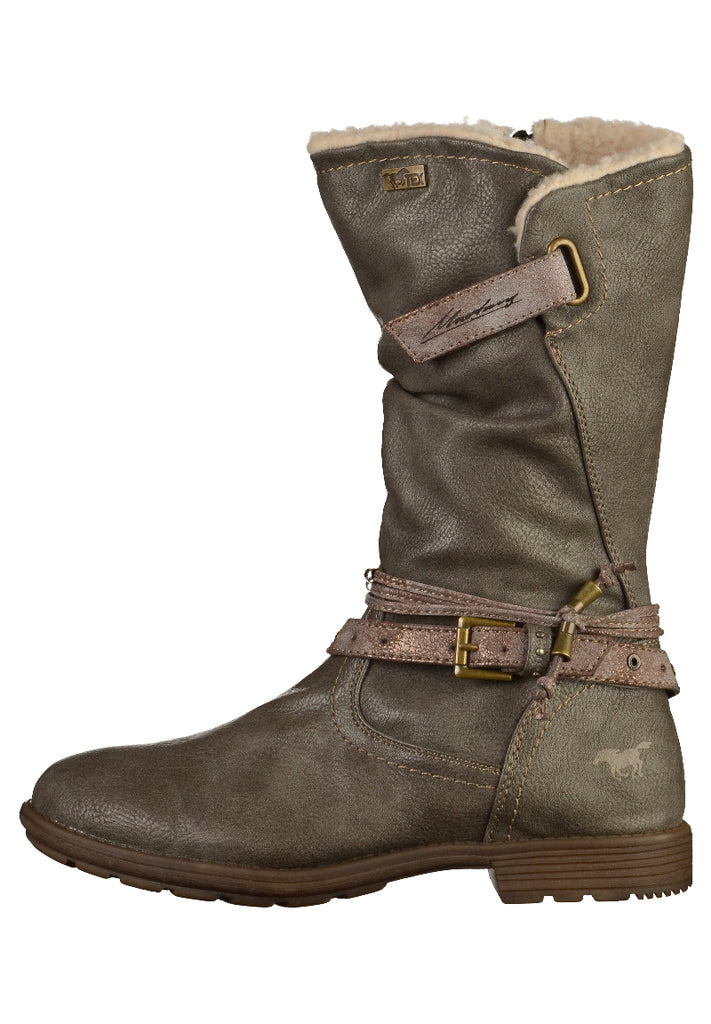 Mustang Stiefel Lederimitat Dunkelgrau - surf4shoes