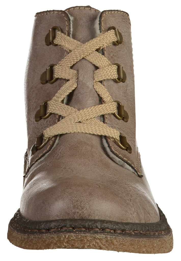 Rieker Stiefelette Lederimitat Grau/Braun - surf4shoes