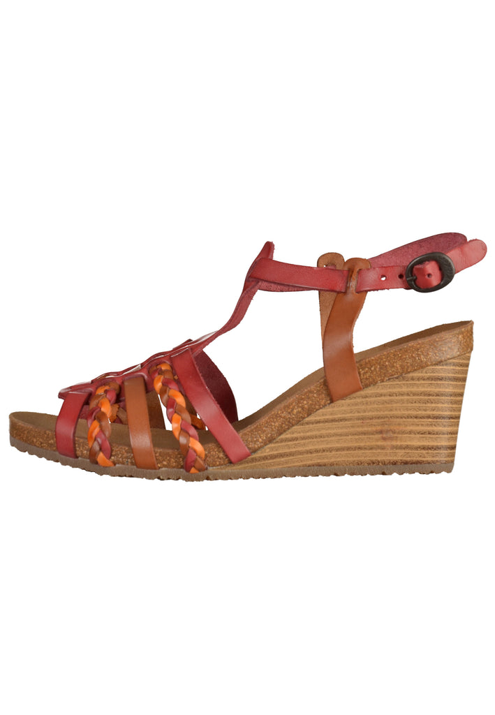 Kickers Sandalen Leder Rot/Braun - surf4shoes