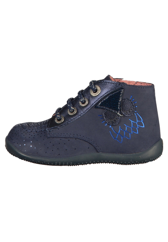 Kickers Halbschuhe Leder Marine - surf4shoes