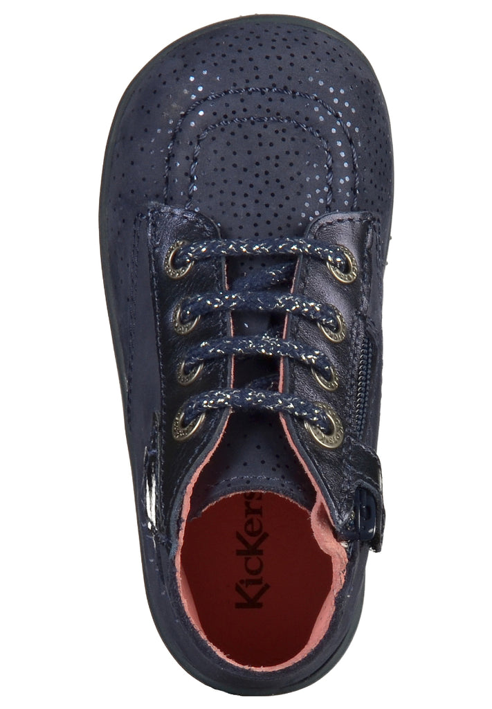 Kickers Halbschuhe Leder Marine - surf4shoes