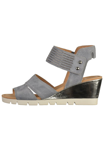 Gabor Sandalen Veloursleder Denim - surf4shoes
