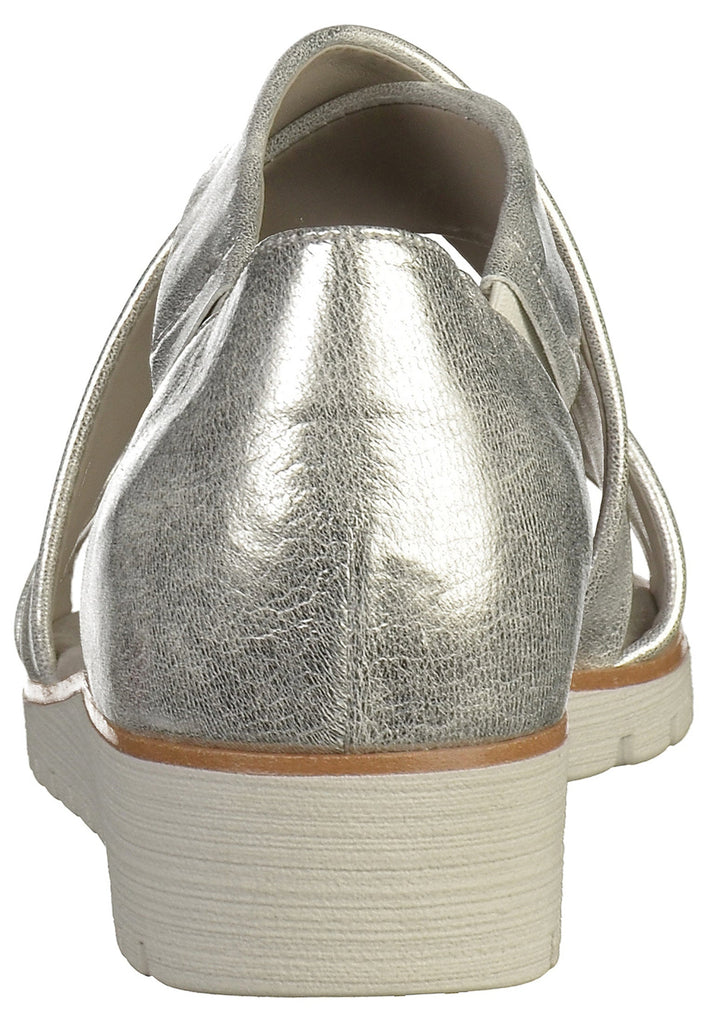 Gabor Sandalen Leder Silber - surf4shoes