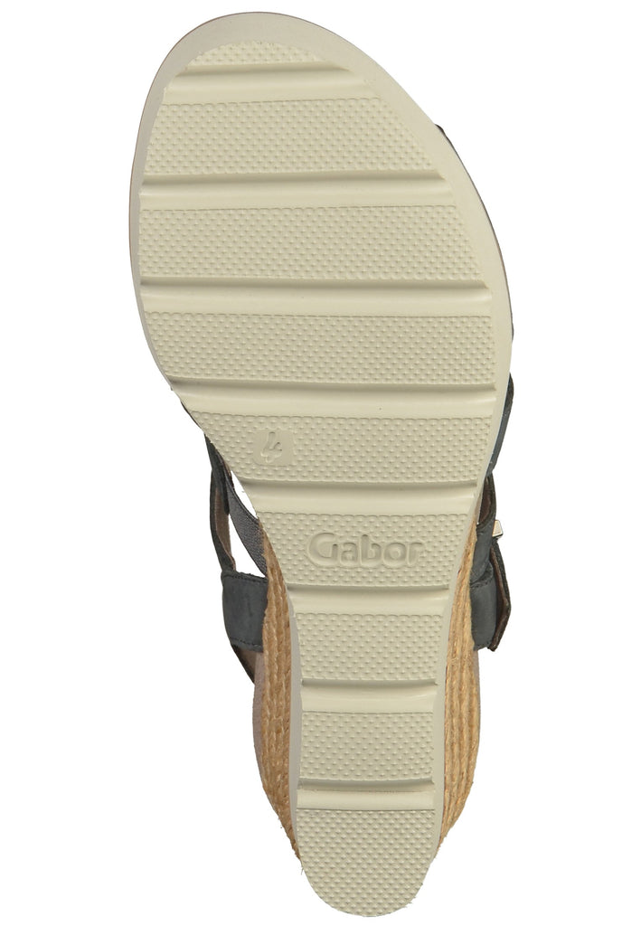 Gabor Sandalen Leder Blau - surf4shoes